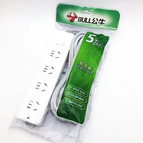 插座GN-410插排4插位总控带线5米3米公牛接线板家用