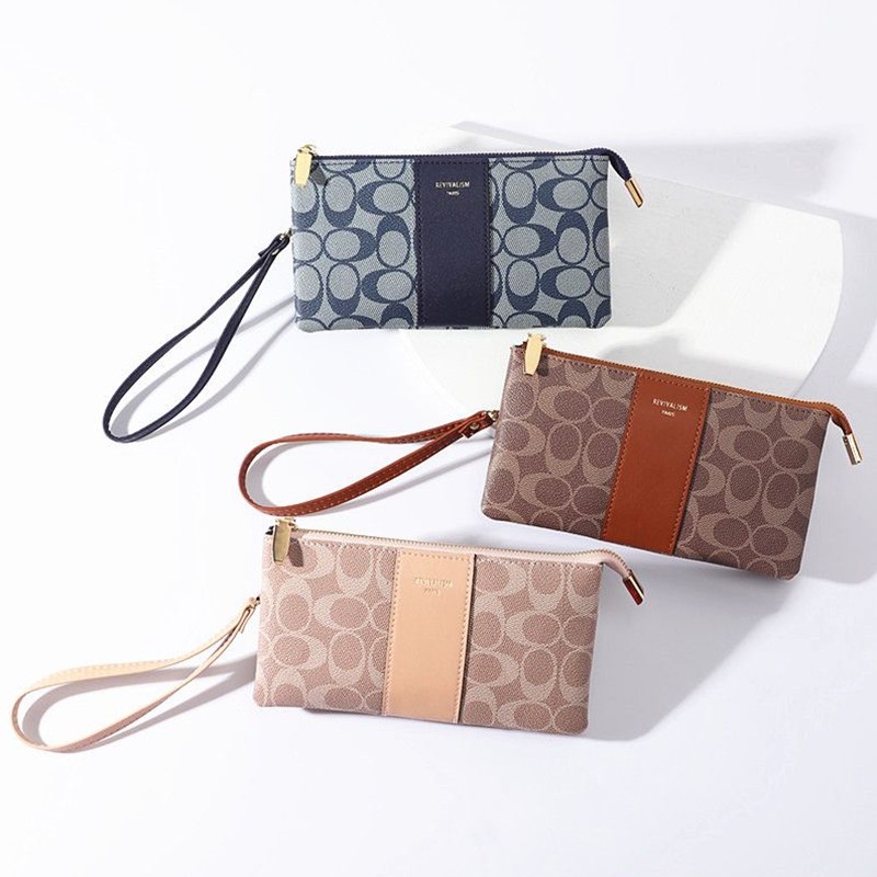 高档女士简约手拿包超轻迷你手机包时尚多卡位大容量软皮零钱包男