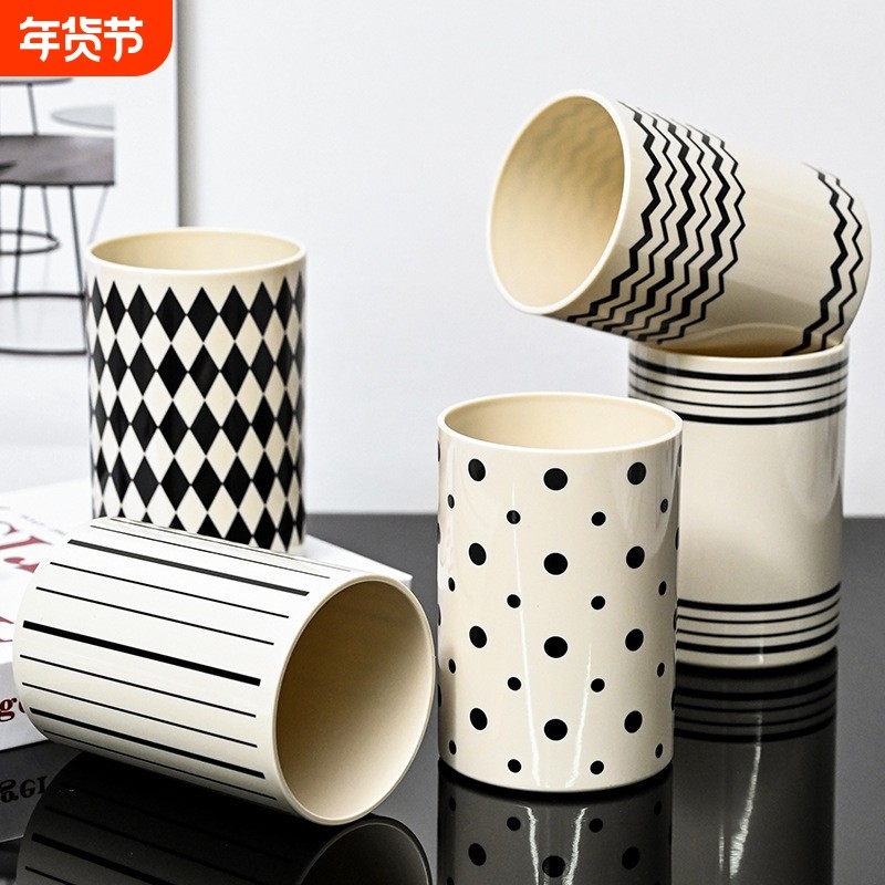 赫本风沥水陶瓷筷子筒家用2026新款勺子筷子收纳盒厨房筷子笼,家庭/个人清洁工具,洗漱杯,淘宝优惠券,粉丝福利购,淘宝优惠卷