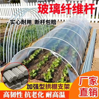 大棚支架拱杆拱棚支架棚架花架秧苗玻璃钢菜地玻璃纤维杆拱形暖棚