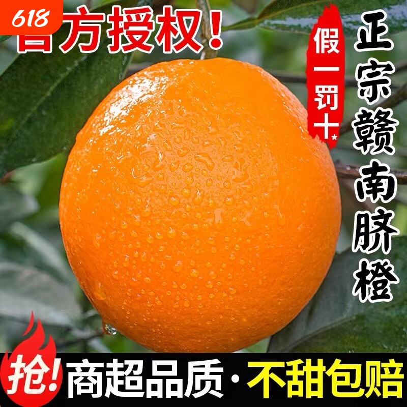 正宗赣南脐橙新鲜橙子当季水果甜果冻橙大整箱包邮江西官方旗舰店