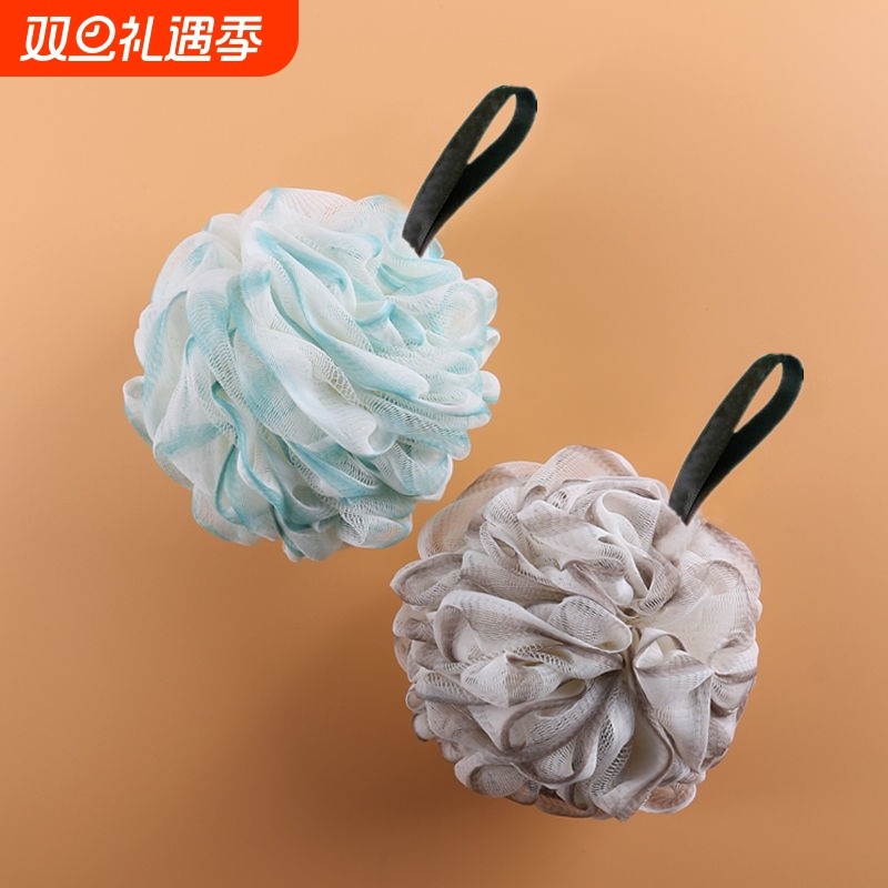 高档沐浴球大号新款浴花柔软不散耐用可爱少女泡澡球洗澡神器搓背