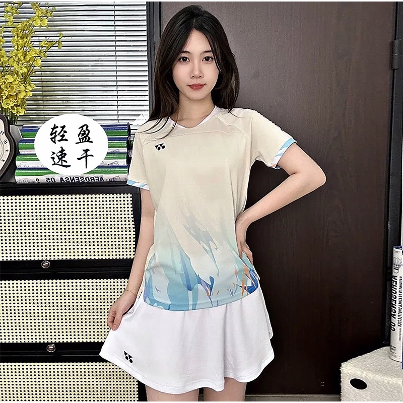 2025新款夏季羽毛球服大赛服男女短袖套装速干跑步运动比赛训练服