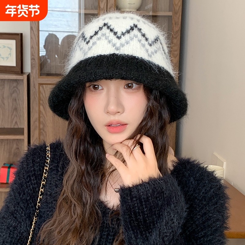 针织渔夫帽女秋冬民族风帽子保暖水桶帽显脸小盆帽潮红色灰色黑色,服饰配件/皮带/帽子/围巾,帽子,淘宝优惠券,粉丝福利购,淘宝优惠卷