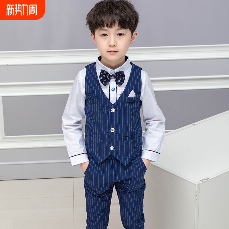 花童礼服男套装婚礼春秋儿童西装套装英伦风幼儿园小主持人演出服