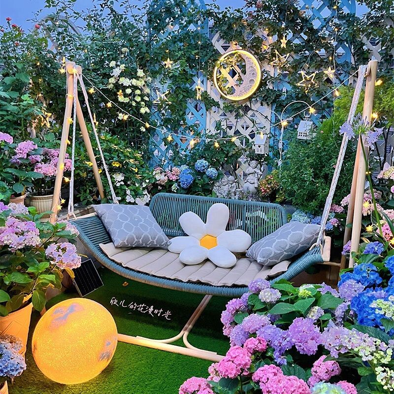 a户外秋千吊椅阳台花园家用吊床休闲秋千床秋千椅庭院秋千摇椅