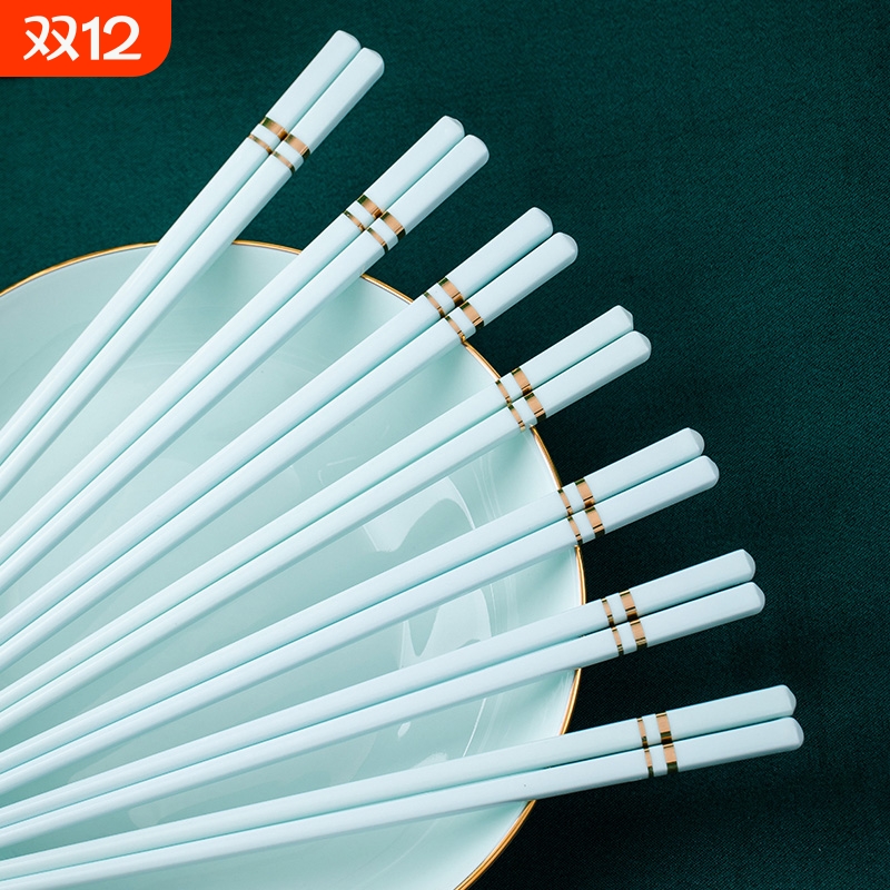 新款网红陶瓷筷子防滑易清洗家用