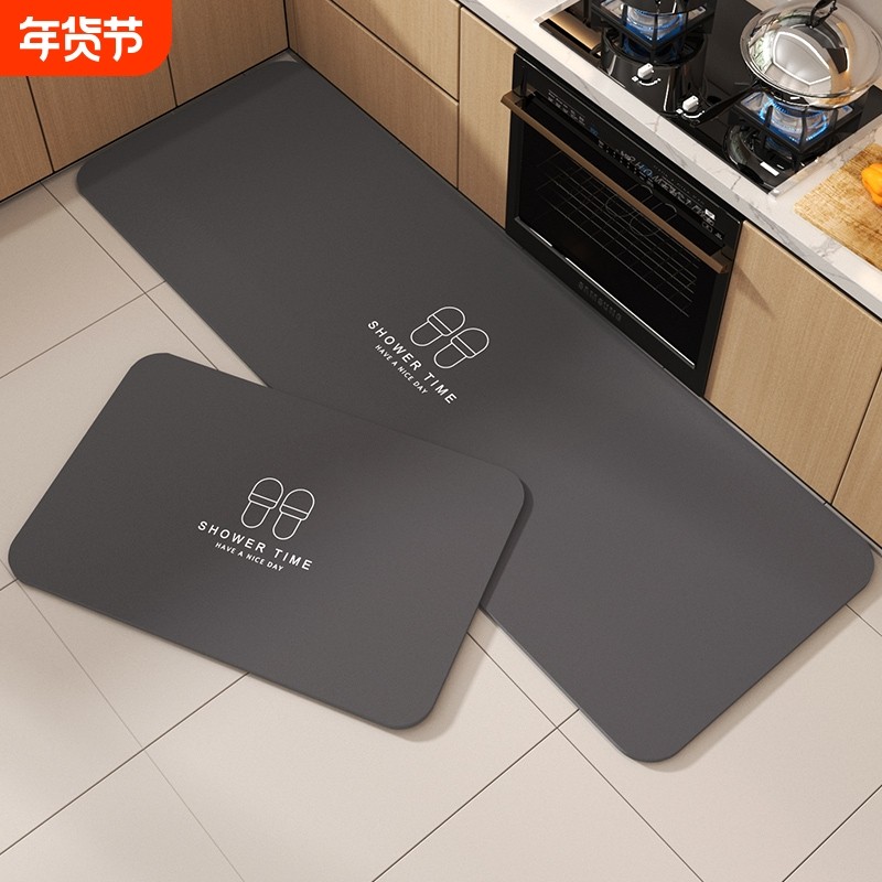 硅藻泥厨房地垫防滑防油吸水吸油耐脏脚垫子家用免洗可擦地毯门口,居家布艺,厨房地垫,淘宝优惠券,粉丝福利购,淘宝优惠卷