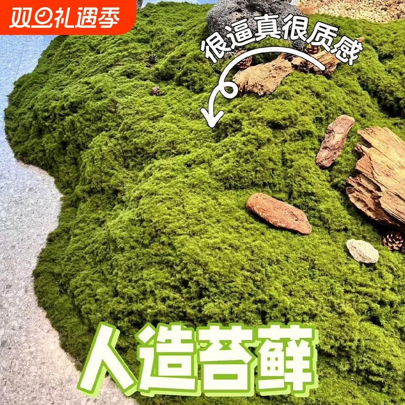 仿真苔藓草皮造景假青苔微景观丝状仿生绿植桌面人造花盆摆件盆栽