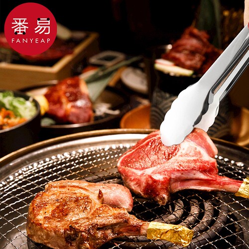 食品夹AB1sl001-不锈钢夹子自助餐麻辣烫烘焙面包厨房烧烤肉牛排