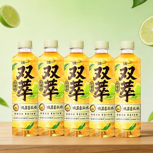 统一双萃柠檬味饮料 500ml*5/15瓶清甜解腻好喝不腻夏季饮品
