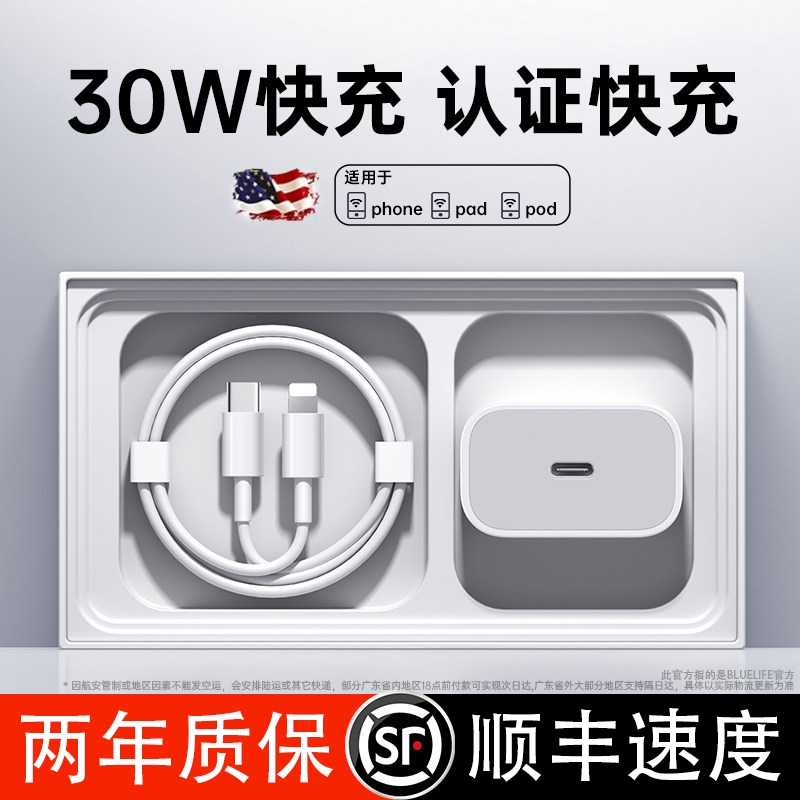 适用苹果充电器30W快充原装正品