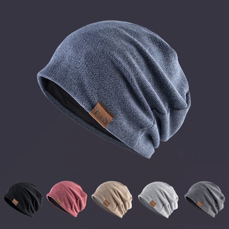 帽子秋冬男套头帽布标包头帽月子帽堆堆帽青年女休闲百搭头帽睡帽