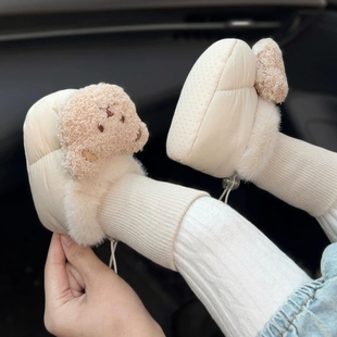 袜步前防掉棉鞋 婴儿鞋 1岁新生儿可爱加绒加厚保暖护脚鞋 子冬季