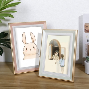 相框摆台挂墙5五6六空框情侣毕业照片框全家福8八7寸画框a4高级感