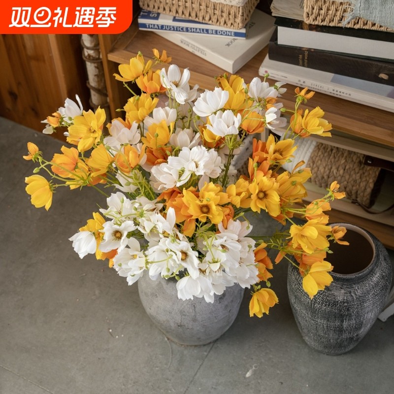 单枝波斯菊格桑花仿真花家居装饰婚庆花墙假花手捧花MW58738