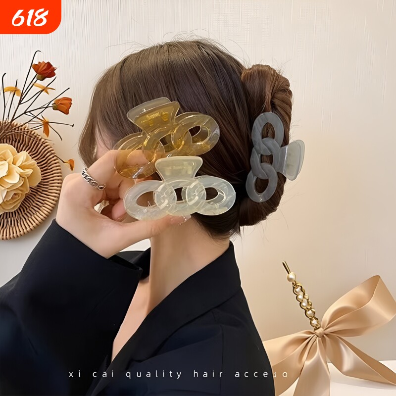 韩版简约发夹抓夹后脑勺高级感鲨鱼夹气质盘发夹子头饰夏季女发饰
