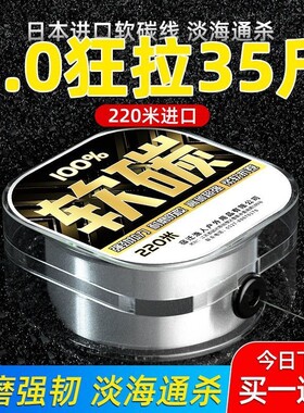 进口耐磨碳线碳素海钓海竿海杆抛竿钓鱼线专用主线子线路亚前导线