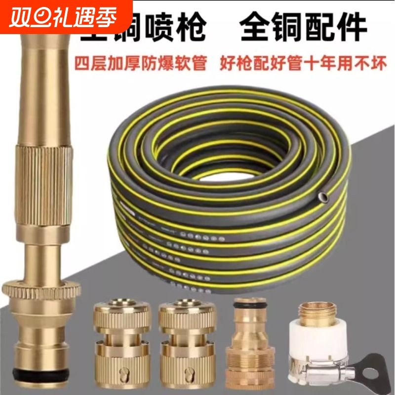 全铜家用洗车水枪自来水水管软管高压喷头套装浇花浇菜神器喷水