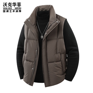 男士羽绒服马甲高品质休闲百搭运动背心新款户外立领外套跑步轻便