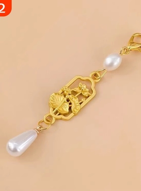 压襟沙金吊坠旗袍平安扣配饰手工