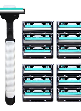 双层手动剃须刀1刀架+12刀头