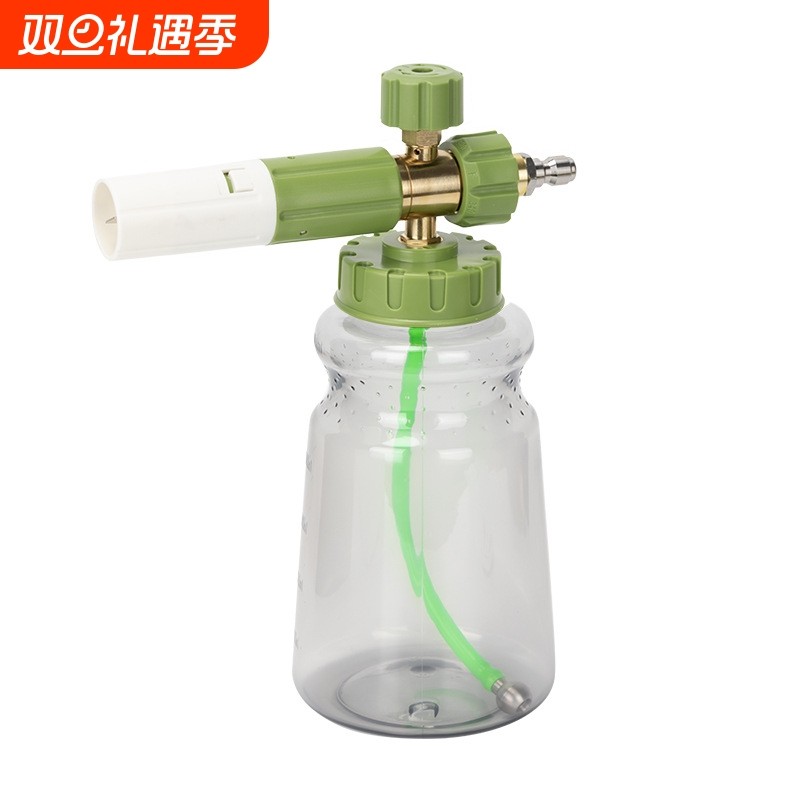 洗车机PA泡沫壶洗车泡沫大嘴喷壶高压雪花台州水枪扇形快插打沫泵