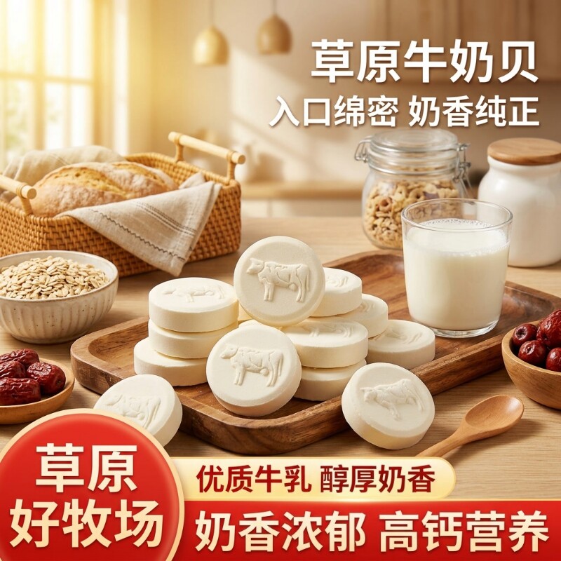 牛奶贝奶片原味奶片糖压片糖果奶贝儿童网红零食小吃休闲食品