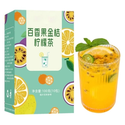 青桔柠檬百香果茶冷泡免煮水果茶10g*10包*1盒