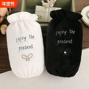 黑色袖套女秋冬上班护袖冬季可爱防脏袖头办公工作套袖冬短款成人