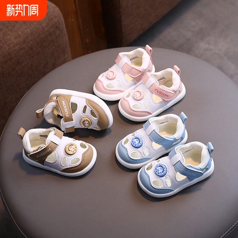 布前鞋宝宝凉鞋男童新款步鞋夏季婴儿女童鞋子软底婴幼儿机能学步