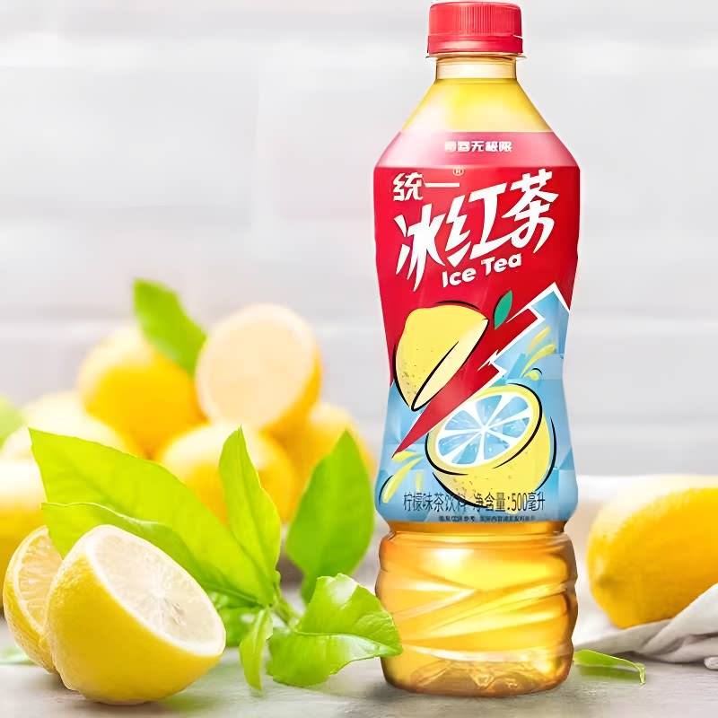 统一冰红茶500ml*5瓶装柠檬味茶图片