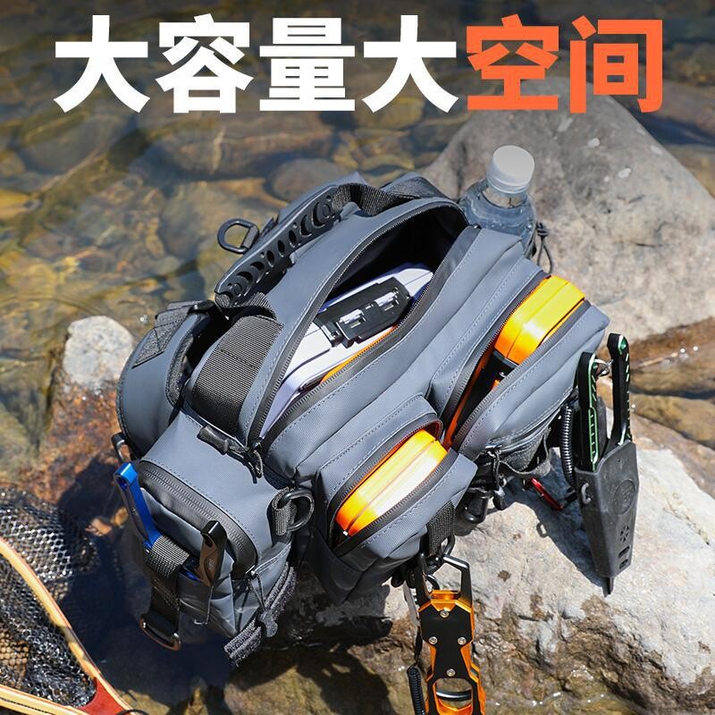 野营者路亚包防水斜挎包多功能腰包单肩背包钓鱼渔具包竿包收纳包