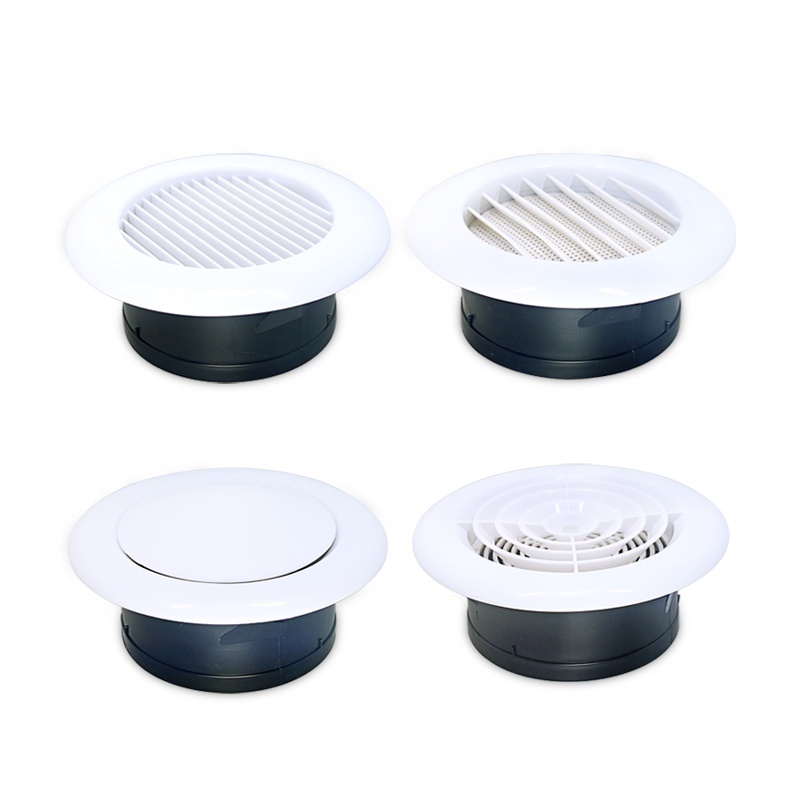 新风75圆形ABS110百叶160pvc管道可调通风口换气吊顶空调出风口