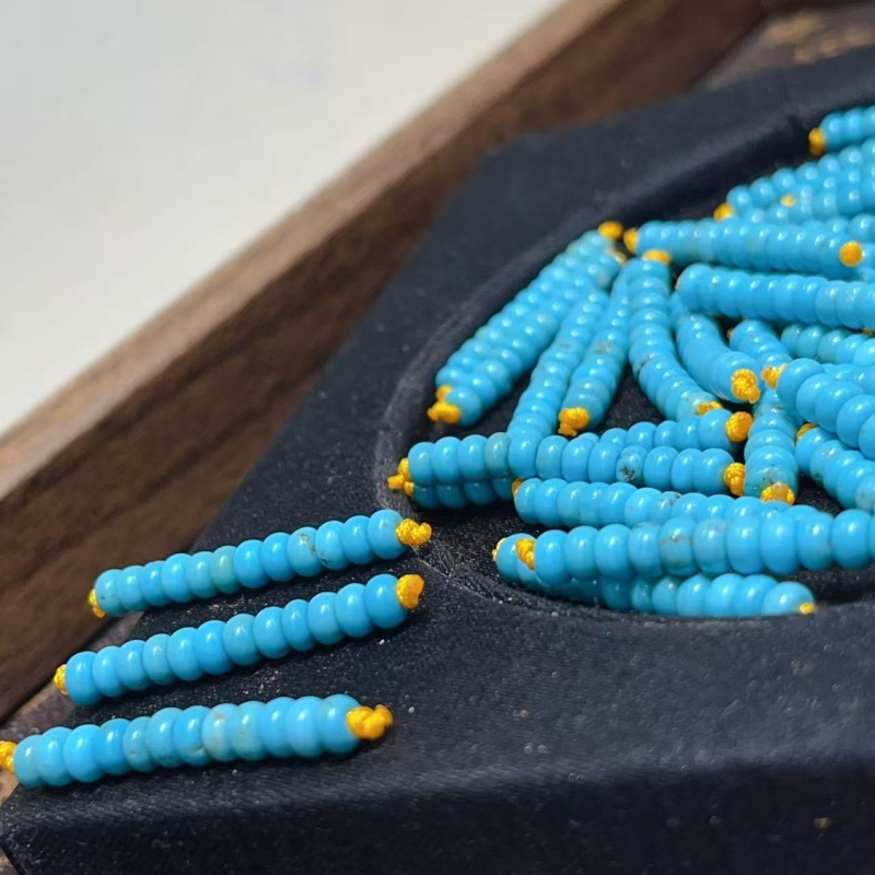 高瓷菱镁矿绿松石4mm菱镁矿隔片1组约12颗配件手工diy文玩时尚配