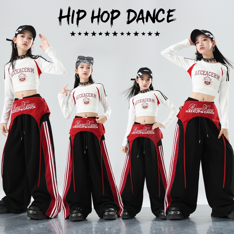 爵士舞服装女童潮酷时髦儿童jazz女孩街舞裤子少儿爵士舞表演出服