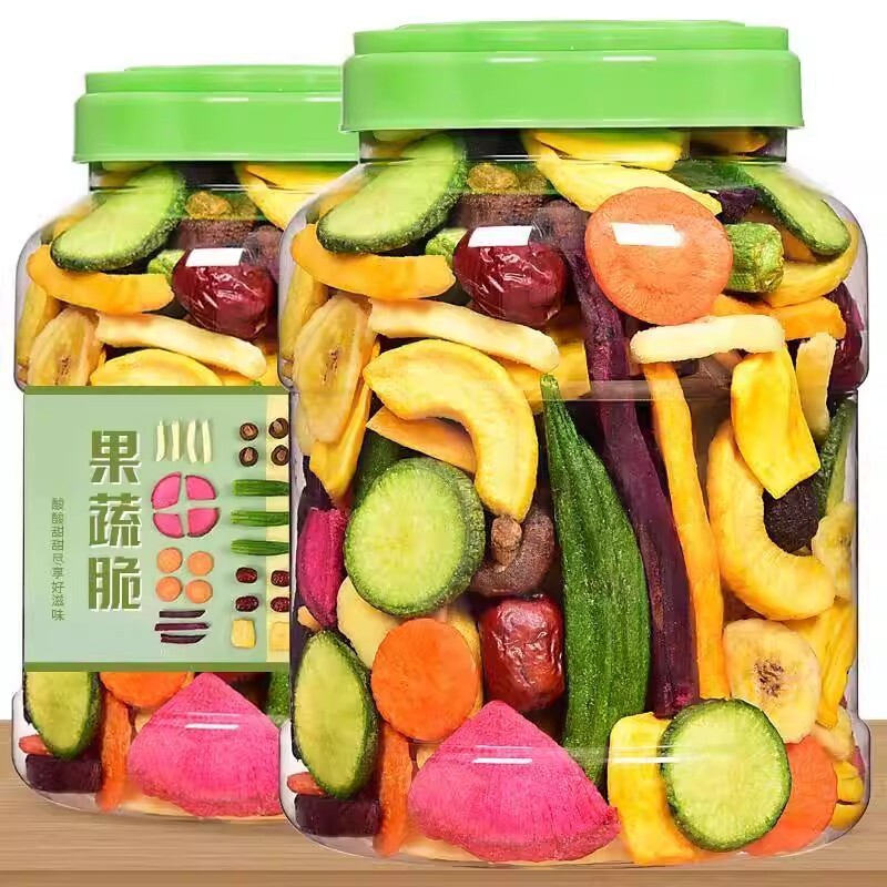 综合什锦果蔬脆片蔬菜干水果干零食混合装秋葵香菇脆袋装新鲜罐装