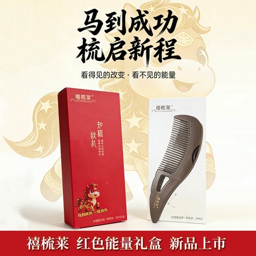 禧梳莱认准百万销量正品去油脂粒梳子去油头头皮护理按摩空心梳子