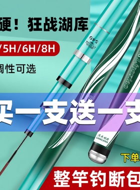 新款碳素钓鱼竿手杆超轻超硬19调8H鲤鲫鱼竿大物杆正品台钓竿渔具