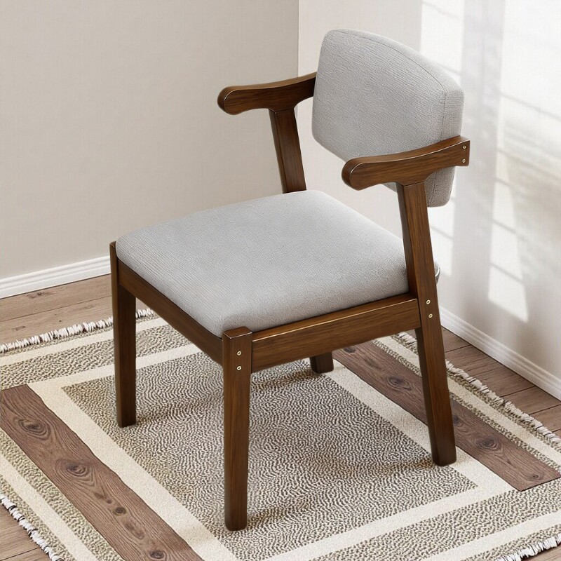 实木餐椅家用书桌椅卧室学生舒服久坐靠背椅子北欧休闲电脑学习椅