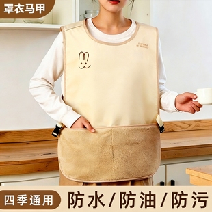 家用厨房做饭无袖 围裙成人马甲围裙防水防油厨房餐饮工作耐脏围腰