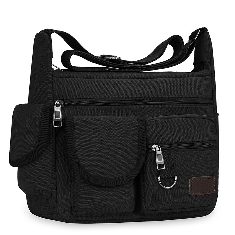 斜挎包男大容量帆布胸包工装包休闲单肩包邮差包男包结实多层手提