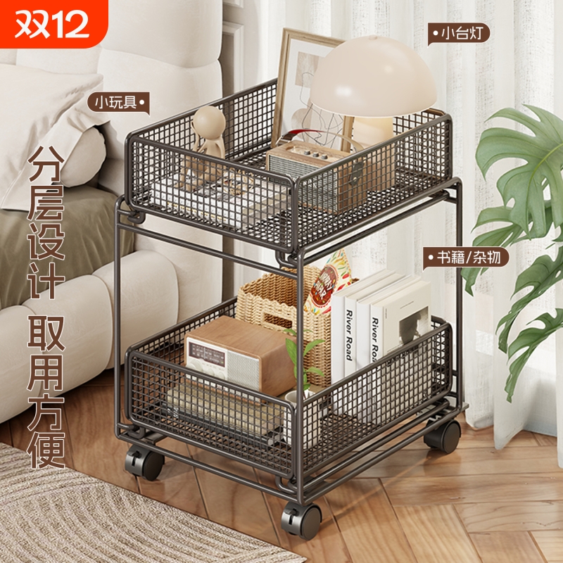 收纳置物架小推车落地床头柜