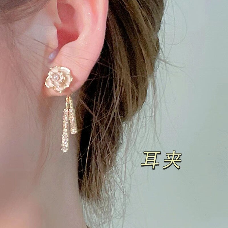 白玫瑰茶系耳夹|超9000次加购图片