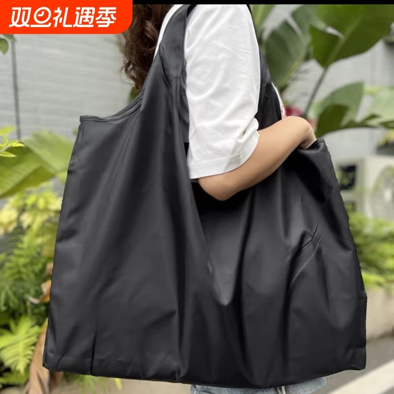 手提大容量可折叠超市购物袋子便携式单肩包环保买菜布包收纳手工