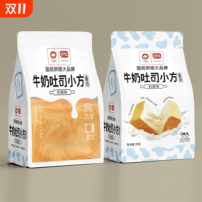 盼盼牛奶吐司小方面包充饥零食