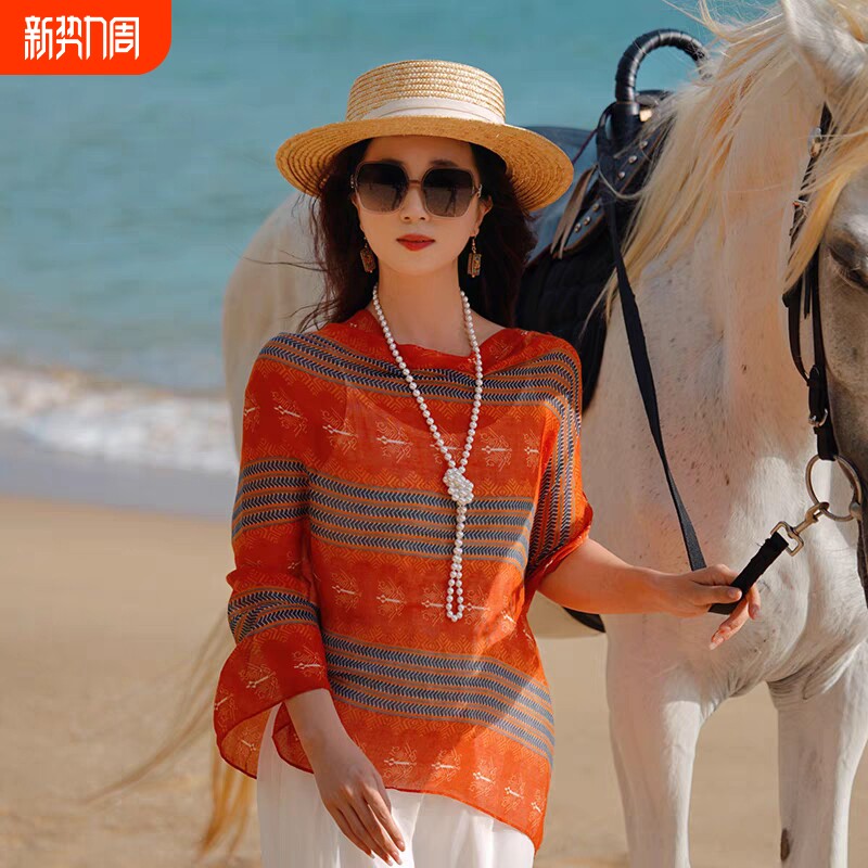 法式礼帽平顶草帽帽子女新款夏季遮阳海边沙滩编织防晒大帽檐