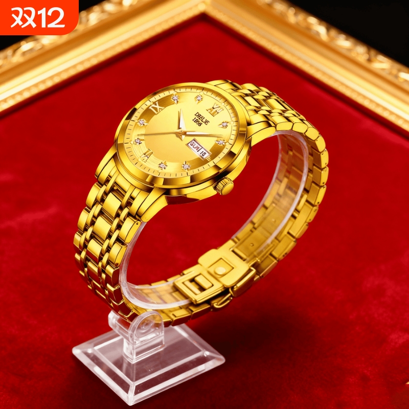 瑞士同款青少年初高中学生手表男款简约潮流全自动机械防水石英表