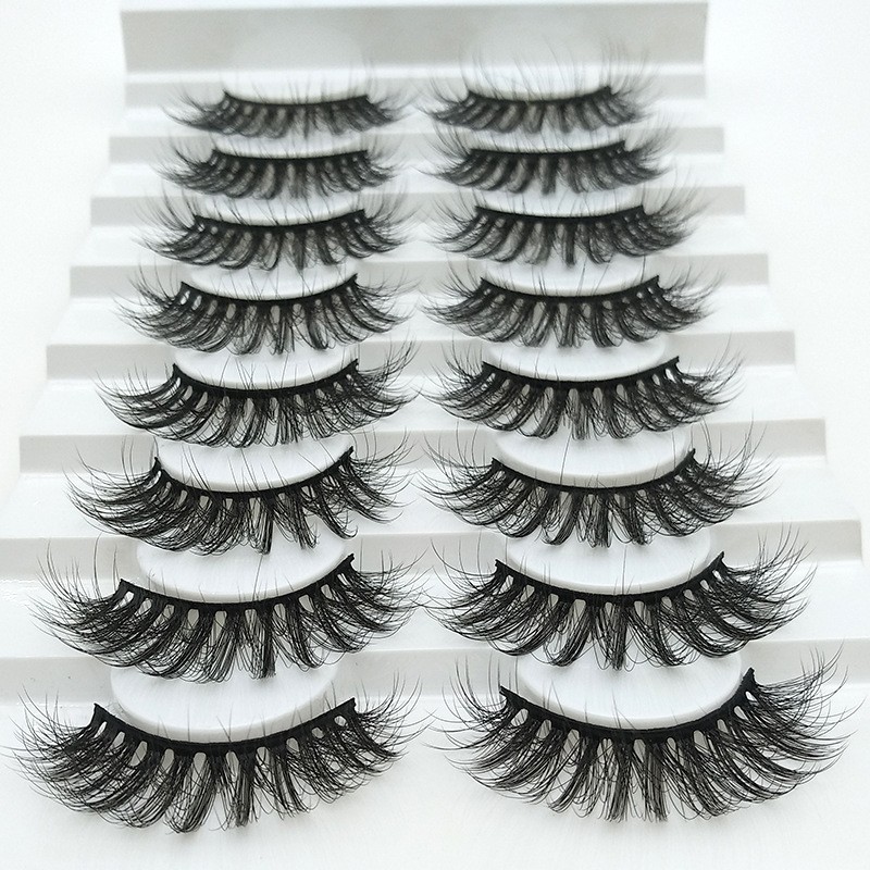 6D假睫毛八对装炸款睫毛爆炸毛速卖通亚马逊热款fluffy la