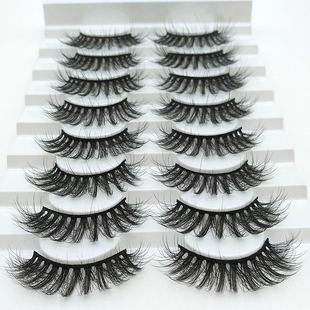 6D假睫毛八对装炸款睫毛爆炸毛速卖通亚马逊热款fluffy lashes